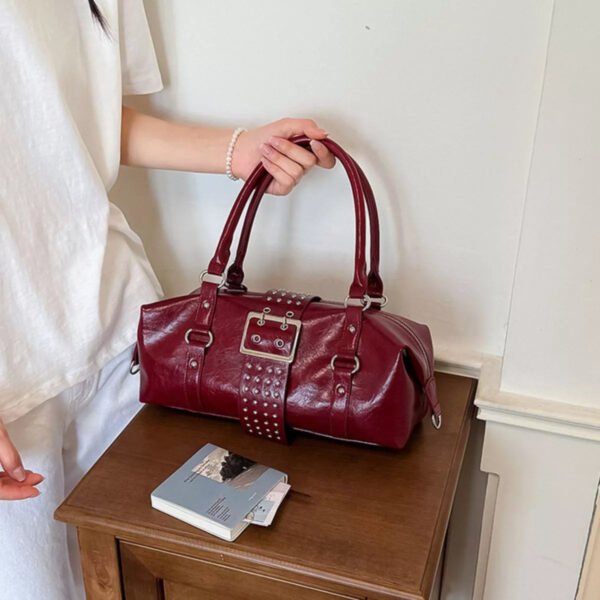 Rivet Embellished Crossbody Bag