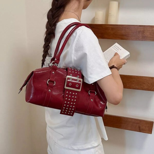 Rivet Embellished Crossbody Bag