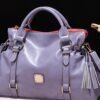 PU Leather Handbag with Tassels