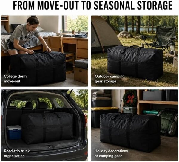 YiKitHom Extra Large Storage Duffle Bag for Travel, Orange Oversized Giant Big Traveling Duffle Bag