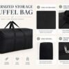 YiKitHom Extra Large Storage Duffle Bag for Travel, Orange Oversized Giant Big Traveling Duffle Bag