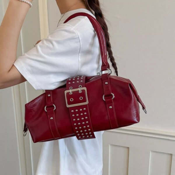 Rivet Embellished Crossbody Bag