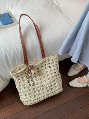Woven Straw Handbag